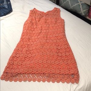Coral lace dress Hollister